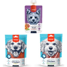 Wanpy Köpek Karışık Ödül Mama 3lü Set Jerky Sandviç 2 Adet Ezme