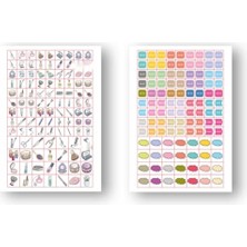 Die Grup Renkli Sticker Kitapçığı - 2100 Çıkartma - Mini Etiketler