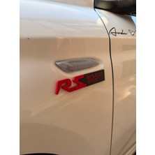 Ark Sticker Rs Sport 3D Baskı 1 Adet Arma Logo Siyah Kırmızı