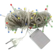 Aydogan's Ayd 10 M 100 LED Damla Uçlu LED Işık Kırmızı Işık Şeffaf Kablo