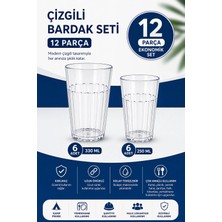 Akyüz Plastik 🥤 12’li Akrilik Kırılmaz Su Bardağı Seti 250+330 ml Kamp Piknik Yemekhane Bardak Seti