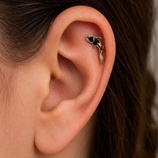 Koi Siyah Piercing (Sol Kulak)