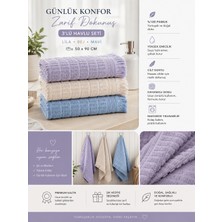 Vivesta Home 3'lü Pamuklu El Yüz Havlusu Seti 50X90 cm Yumuşak Dokulu Yüksek Emici Günlük Kullanım Havlu