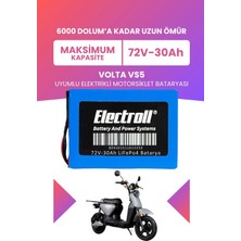 Electroll Volta Vs5 Uyumlu Batarya (Maksimum Kapasite) Lifepo4 72V 30AH Elektrikli Motosiklet Bataryası