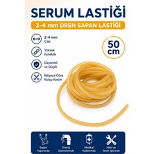 Hobialem 50 cm Serum Lastiği 2-4 mm Dren Sapan Lastiği Esnek Dayanıklı Kauçuk Hortum