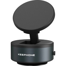 Bst Keephone Vantuzlu Derece Kablosuz Şarj Destekli Manyetik Telefon Seyahat Hediyesi