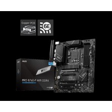 MSI Msı Pro B760-P Wıfı Ddr4 5333MHZ(OC) Ddr4 HDMI Dp M.2 1700P