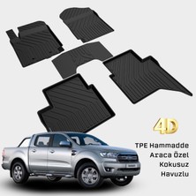 Yms Art Ford Ranger 2012 2023 Uyumlu Paspas 4d Kokusuz Havuzlu Oto Paspas