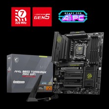 MSI Msı Mag B850 Tomahawk Max Wıfı Am5 Ddr5 8400MHZ(OC) HDMI 4x M.2 USB 10GBS 5g Lan Wı-Fı 7 Atx