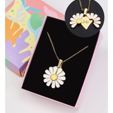 Keyfim Shop Kişiye Özel Papatya Temalı Kolye