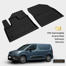 Yms Art Fiat Doblo Panelvan Paspas Ön 2 Parça 2022 2023 2024 2025 2026 Uyumlu 4d Tpe Koku Yapmaz Havuzlu Paspas
