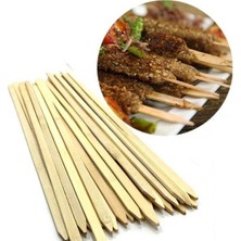 Hanedanev Ahşap Adana Çöp Şiş Çubuğu 40 cm 20 Adet - Yassı Adana Kebap Şişi Ahşap Çöp Şiş