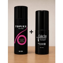 Topixx Hair Fiber Topixx 50 Gr. Saç Tozu Topik + Color One 100 Ml. Sabitleyici Sprey