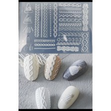 Easy Beauty Ince Nail Art Silikon Kalıp 3D Nail Art Desen Kalıbı, Tırnak Süsleme Desen Charm Tırnak Çarm