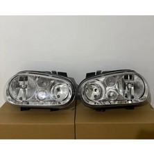İTHAL Volkswagen Golf 4 Sağ Sol Far Takımı Sissiz 1998-2004 1J1941018 1J1941017