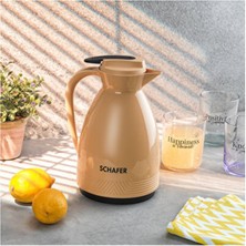 Empressco Sarı 1l Cam Termos, Sıcak ve Soğuk Içecekler Için Şık ve Hafif