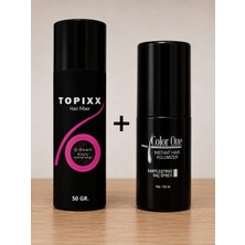 Topixx Hair Fiber Topixx 50 Gr. Saç Tozu Topik + Color One 100 Ml. Sabitleyici Sprey