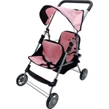 Bst FL9198 Katlanır Golgelıklı Ikılı Oyuncak Bebek Arabası ( Puset) Kız Çocuk Erkek Çocuk Oyuncak Eğitic