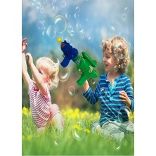 Get Store Oyuncak Köpük ve Su Tabancası Tek Tabancada Birleşen Üçlü Likitli Set Bubble Machine Mavi