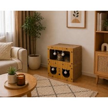 Get Store Pureza Ahşap Kedi Evi & Karton Tırmalama Alanı