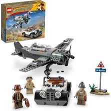 Get Store LEGO Indiana Jones Avcı Uçağı Takibi 77012, 8 Yaş ve Üzeri Çocuklar Için Inşa Edilebilen Araba ve Uçak Modelleri ile 3 Minifigür Içeren Yaratıcı Oyuncak Yapım Seti (387 Parça)