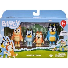 Get Store & Aile: Bingo, Bandit ve Chilli 4 Figür, Hareketli Figürler, 6,3 Cm, Resmi Koleksiyon Oyuncağı, Çok Renkli