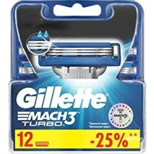 Get Store Gillette Mach3 Turbo Yedek Tıraş Bıçağı - 12'li