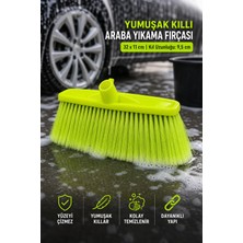 Akyüz Plastik 🚗 Yumuşak Kıllı Araç Yıkama Fırçası 32X11 cm Oto Temizlik Fırçası Çizmez Premiu