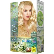 Get Store Maxx Deluxe Natural Beauty Amonyaksız Set SAÇD1:D619 Boyası 9.0 Doğal Sarı