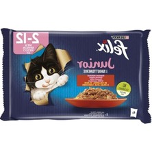 Aesco 12 Adet Tavuklu ve Sığır Etli Yaş Kedi Maması, 4X85 Gram