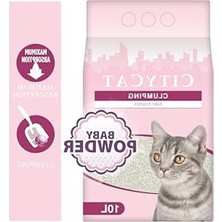 Aesco 10L Bebek Pudrası Kokulu Topaklanan Kedi Kumu