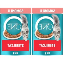 Aesco Somonlu Yaş Kedi Maması Kısırlaştırılmış Kediler Için 85 gr (2 Paket)