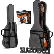 Aesco Gri Renkli Elektro Gitar Gigbag, Kalın Yapılı Koruma Çantası