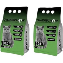 Aesco 10 Litre Kokusuz Ince Tane Topaklanan Kedi Kumu, 2 Adet