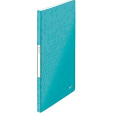 Get Store Wow A4 Sunum Dosyası, Metalik Buz Mavisi, 20 Şeffaf Poşetli, 40 A4 Sayfa Kapasiteli, 46310051