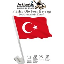 Get Store Plastik Otofors Bayrak 30X45 cm 1 Adet Konvoy ve Araç Bayrağı Cama Takılan Bayrak Türk Bayrağı Oto Fors