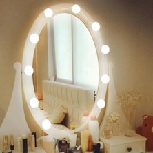 Aesco 10'lu Set Hollywood Tarzı LED Makyaj Aynası Işığı, 3 Renk Modu