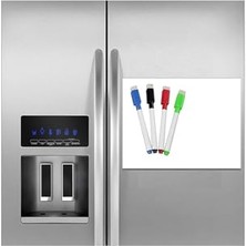 Get Store Manyetik Buzdolabı Magnet Not Panosu Mıknatıslı Yazı Tahtası 30X42 cm + 4 Kalem