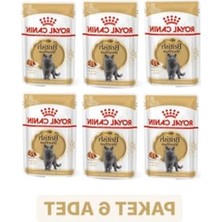 Aesco Royal Canin British Shorthair Adult Yetişkin Yaş Kedi Maması 85 gr x 6 Adet
