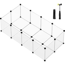 Aesco Beyaz Plastik Dış Mekan Muhafazası, Hamster ve Tavşan Için 143 x 73 x 46 cm