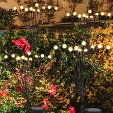 Get Store 4'lü Paket 10 LED Güneş Ateşböceği Işıkları, Bahçe, Veranda, Avlu Için Su Geçirmez Güneş Enerjisi Dış Mekan Işıkları - Bütün Gece Aydınlatır (Sıcak Beyaz)