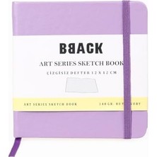 Get Store Bback Art Collection Sketchbook 140 Gr. Çizgisiz Ivory Kağıt 12X12CM 80YP. Lila Sert Kapak Defter