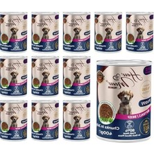 Aesco Yavru Köpekler Için Biftek ve Jöleli Konserve Mama 400 gr x 12 Adet