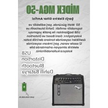 Aesco 50 Watt Elektro Gitar Amfisi, USB ve Bluetooth Bağlantılı