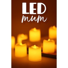 Get Store 8 Adet Mini LED Mum Seti Pilli Dumansız Alevli Ledli Dekoratif Yapay Mum Dekor Işığı (8 Adet (Mat Beyaz 4,5 Cm))          [enerji Sınıfı A++]