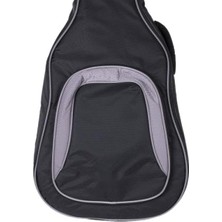 Aesco Akustik Gitar Için Siyah-Gri Gigbag