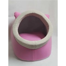 Aesco Polar Kulaklı Kedi ve Küçük Irk Köpek Yatağı, Pembe, Xl