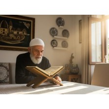 Aesco Ahşap Rahle, Selçuklu Motifli, Katlanabilir Kitap ve Kuran Standı