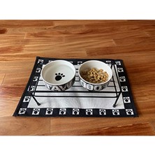Aesco Küçük-Orta Köpekler Için 480 ml Taş Görünümlü Su Kabı, Gri