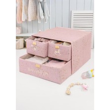 Aesco Pembe Renkli Bebek Odası Için 3'lü Çekmece Düzenleyici